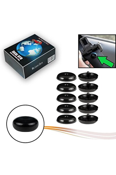 İDEAL OTOMOTİV 5li Set- Siyah Emniyet Kemeri Çıtçıtı Klipsi Düğmesi Stop Düğm...