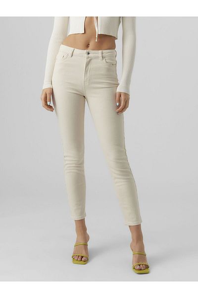 Vero Moda Straight-fit Vmbrenda Hohe Taille Gerade Geschnitten Jeans
