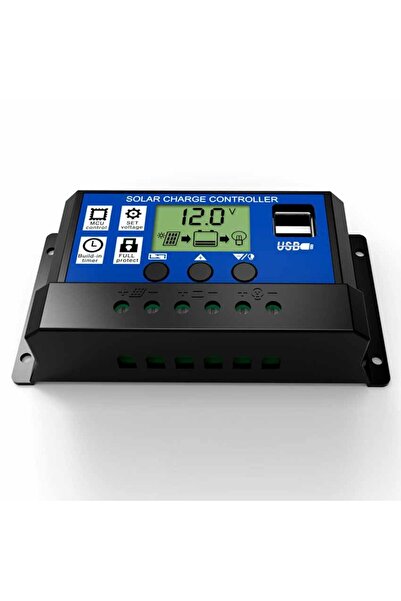 Schulzz Solar Güneş Paneli Akü Şarj Kontrol Regülatörü 10 Amper-12v/24v
