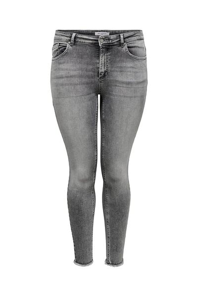 Only Carmakoma Skinny Fit Jeans Curvy Carwilly Reg Ankle Raw