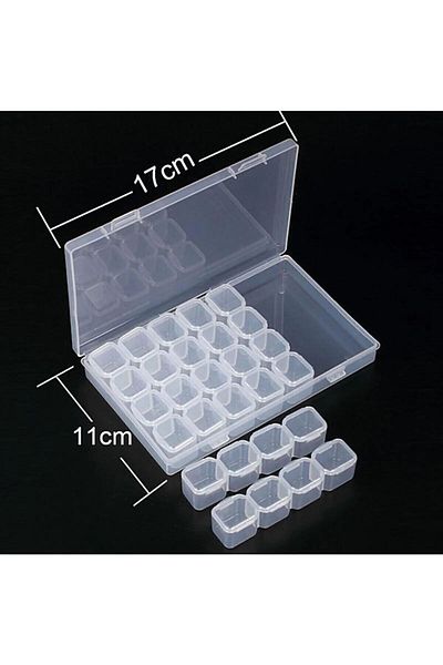 uniquehobby 2 قطعة 28 مقصورة جهاز حبة صغيرة ميوكي حبة هواية صندوق شفاف