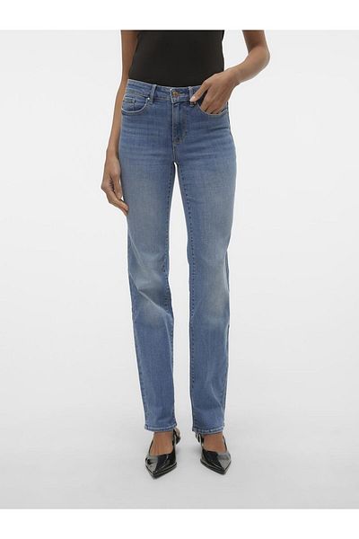 Vero Moda Düz kesim Vmflash Orta Bel Gerade Geschnittene Jeans