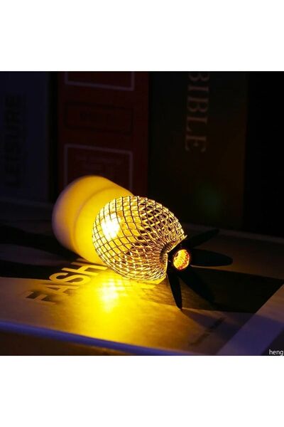 LOVYCO Ananas Ledli Mum Tealight Işıklı Dumansız Sarı Pilli Led Mum 1 Adet (PİL DAHİL)