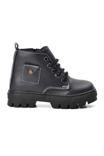 Aspor Παιδικές μπότες γούνας Navy Blue με φερμουάρ