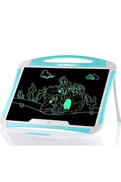 Sole تابلت للكتابة الرقمية بتقنية LCD مقاس 20 بوصة مع قلم، وسادة رسم رقمية - 20 بوصة، أزرق