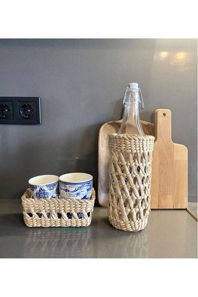 AFRALYAHOME Σετ Organizer 2 τεμαχίων για κουζίνα - Σετ δοχείων λαδιού και μπαχαρικών στον πάγκο