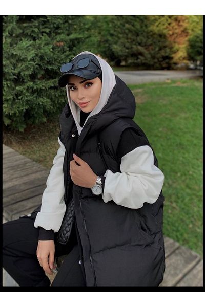FISILTIBUTİK Hooded Puffer Vest
