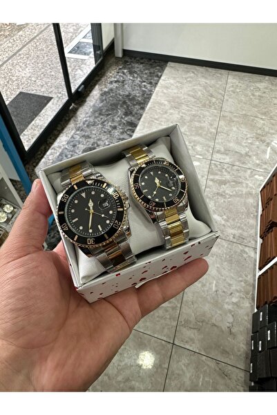 İSTLİV " Çift Saat"/ " Sevgili Saatleri " Rlx Gümüş Gold Renk Kol Saatleri