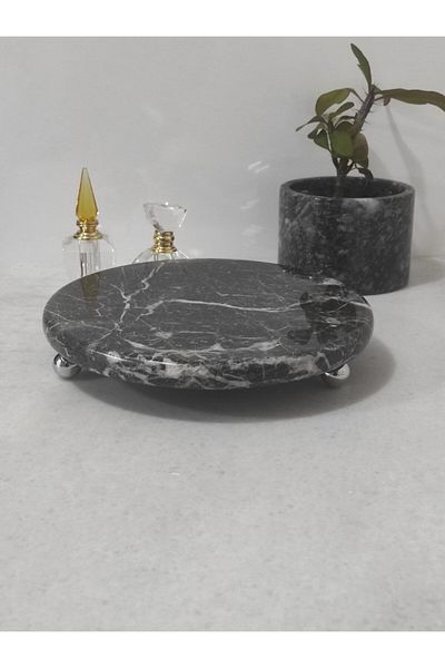 fymermertasarım Black Marble Tray