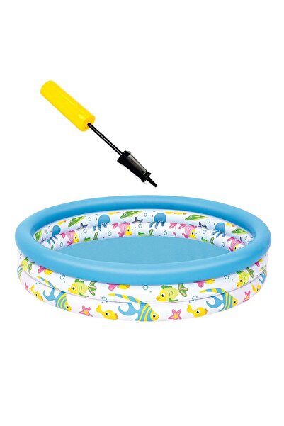 BESTWAY 3 Boğum Desenli Şişme Havuz Çocuk Havuzu 122x25 Cm 5100912
