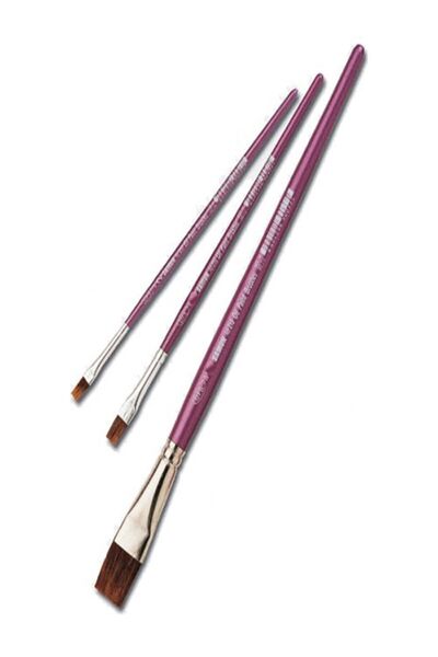 Ufs Oil Paint Brush Set 4-8-12 Numbers 3 Brushes