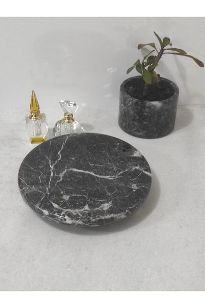fymermertasarım Black Marble Tray