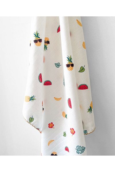 COOLMINIES Muslin Newborn Baby Blanket - 100% Cotton, 80*90 cm, Multi-Purpose Blanket