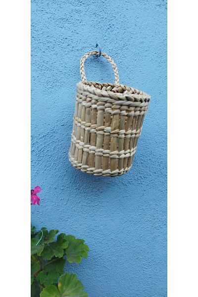 AFRALYAHOME Ψάθινο καλάθι πολλαπλών χρήσεων Organizer (13x20)
