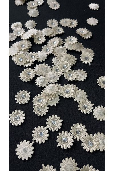 Ozpas Light Brown Flower Stone Small 1.5cm - Width 30pcs