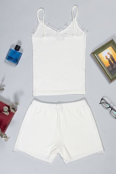 macharelbasic SET DE NOAPTE PENTRU FEMEI CROP ATLET CU PANTOR SORRT