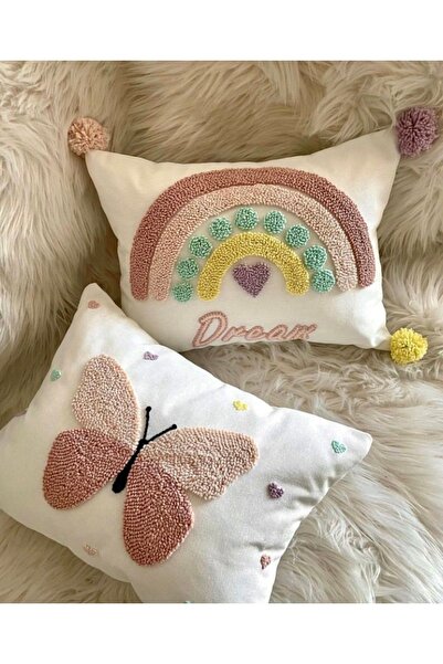 afralya home Bebek Çocuk Odası Isimli Dekoratif Yastık Kılıfı /takı Yastığı K...
