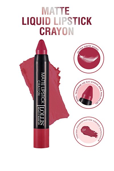 Lollis Matte Lipstick Crayon 07 / Mat Kalem Ruj 07