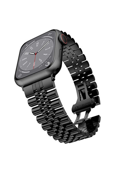 Dexmon Apple Watch 2 3 4 5 6 7 8 9 SE 38-40-41 mm Uyumlu Çelik Metal Kordon K...