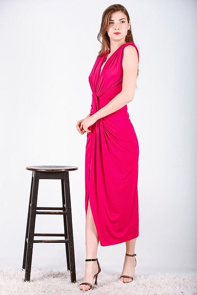 Sude Women's Midi Evening Dress - Suitable for First Time