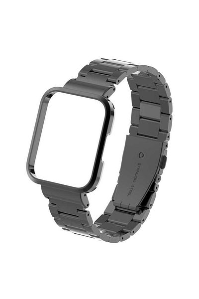 Fibaks حافظة متوافقة مع ساعة Xiaomi Mi Watch Lite مع مشبك من الفولاذ المقاوم للصدأ وحزام معصم