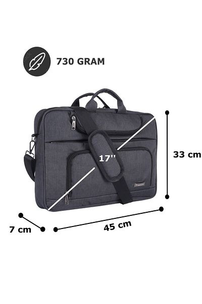 Vegmann Servietă și geantă pentru laptop compatibile cu laptopul Norma de 17-17,3 inchi