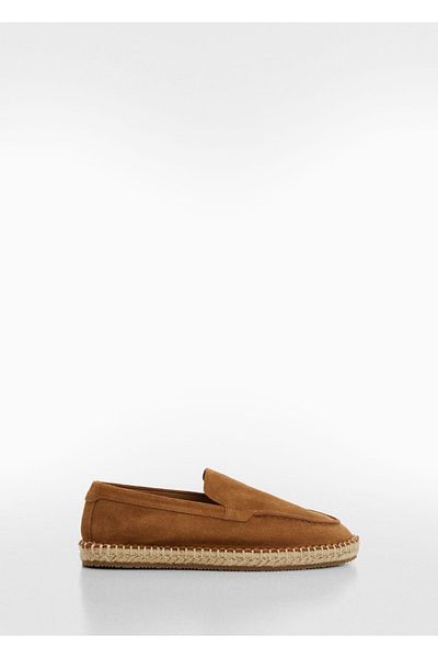 MANGO Man Jute Suede Leather Espadrilles