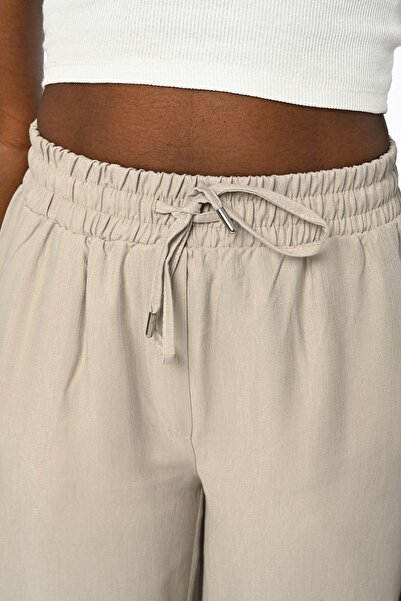 Orfeo Negro Comfortable Molded Wide Leg Trousers with Elastic Waist