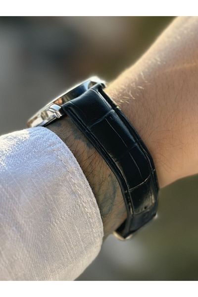 Show Time LEATHER MEN'S WRIST WATCH