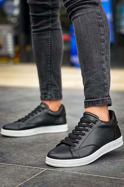 remss Ανδρικά αθλητικά παπούτσια με κορδόνια James Rs611 Black Bt