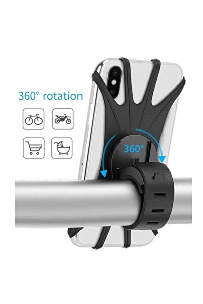 CMT Esnek Silikon Örümcek Bisiklet Telefon Tutucu [Mustazen]