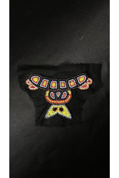 Ozpas Bead Embroidered Shoulder Epaulet Accessory - 17cm*10cm