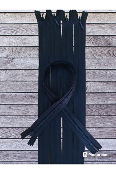 Kezban Tekstil 5 bucăți negru 40 cm fermoar ascuns