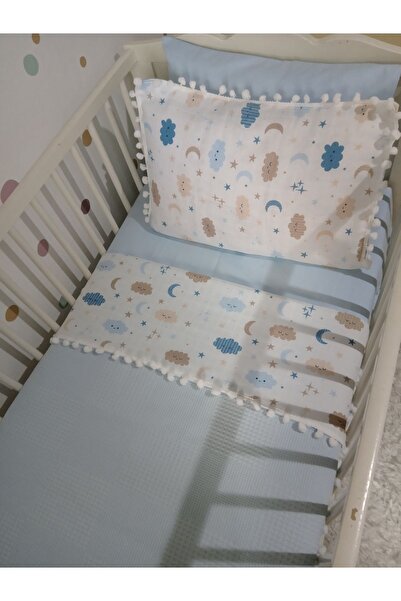 Wenaris طقم بطانية بيكيه مكون من 4 قطع - 2 غطاء وسادة وشارساف