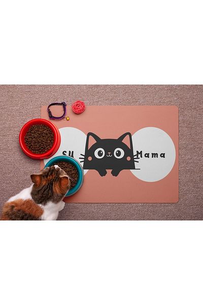 MARSA 50x30 Machine Washable Cat-Dog Pet Food and Water Coaster