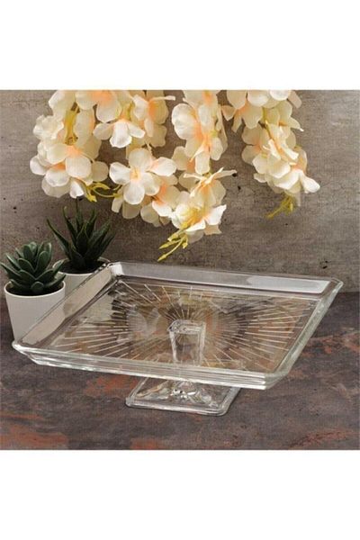 Paşabahçe Madlen Footed Square Presentation Holder