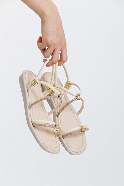 en7 صندل نسائي بيج - موديل S-11