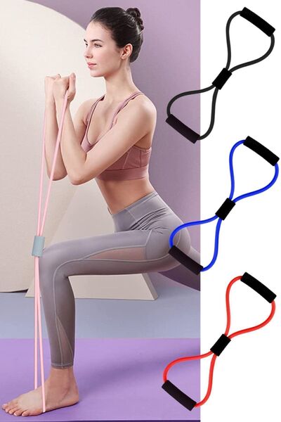 Ultio Spor Pilates Direnç Lastiği Ipi Vücut Şekillendirici Kelebek Direnç Lastiği Güç Lastiği 1 Adet
