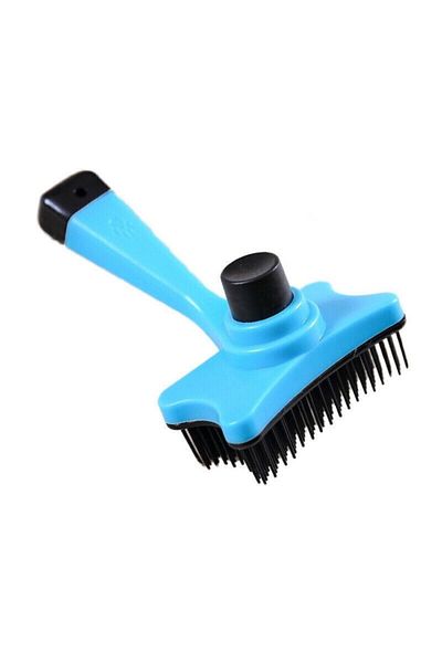 CMT Cat Dog Automatic Cleaning Button Combing Feather Bristle Brush