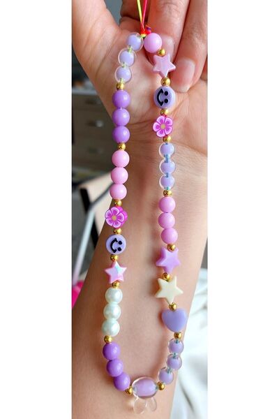 LORESİMA AKSESUAR أرجواني حبة الهاتف سحر حزام الهاتف