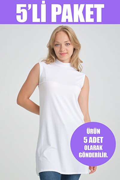 IRK Savior πλεκτό χιτώνα χιτζάμπ με όρθιο γιακά και αμάνικο εσώρουχο