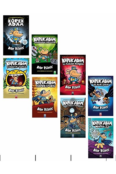 Altın Kitaplar Köpek Adam 8 Kitaplık Full Set / Dav Pilkey