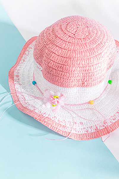 Babymod Bead Decorated Girl's Straw Hat