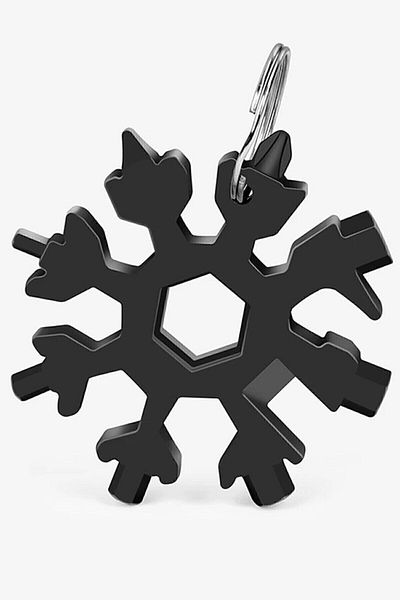 Jetcom Multi-Purpose Keychain Allen Screwdriver Set Steel Snowflake Keychain Can Bottle Opener Allen