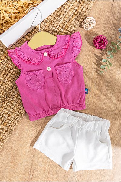 Babymod Laced Frilly Summer 2-Piece Baby Girl Set