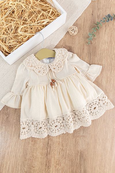 Babymod Lace Detailed Woven Fabric Baby Girl Dress