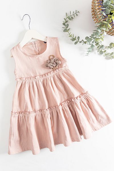 Babymod Flower Figured Frilly Girl's Summer Dress