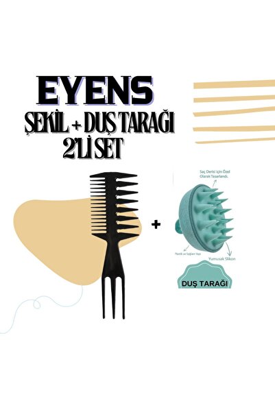 EYENS Set de 2 figurine de ceară și pieptene de duș