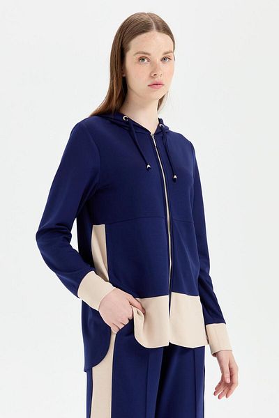 Esswaap Laci Fabric - Zipper Closure and Hooded Pants Set