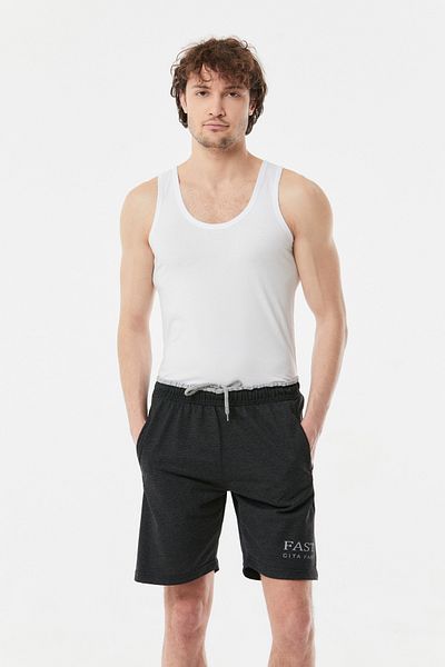 Fulla Moda Σορτς με στάμπα μέσης με κορδόνια